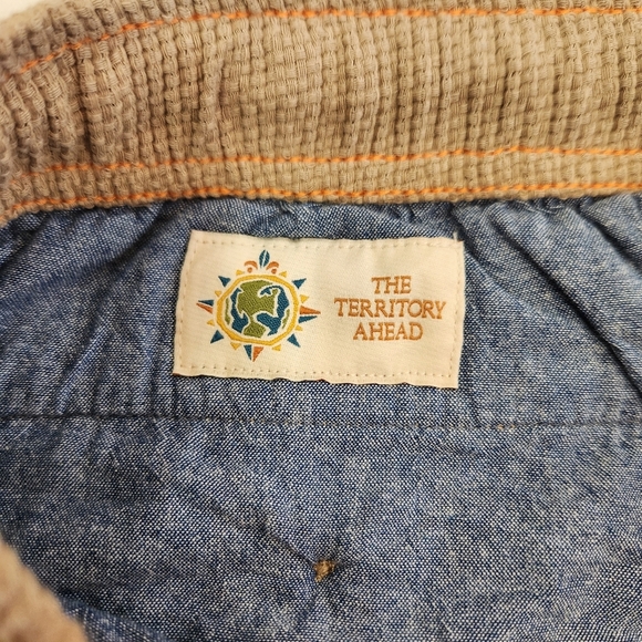 VTG Territory Ahead Pants Men's L Tan 32 Zephyr Cotton Basket-Weave Drawstring - Picture 7 of 15